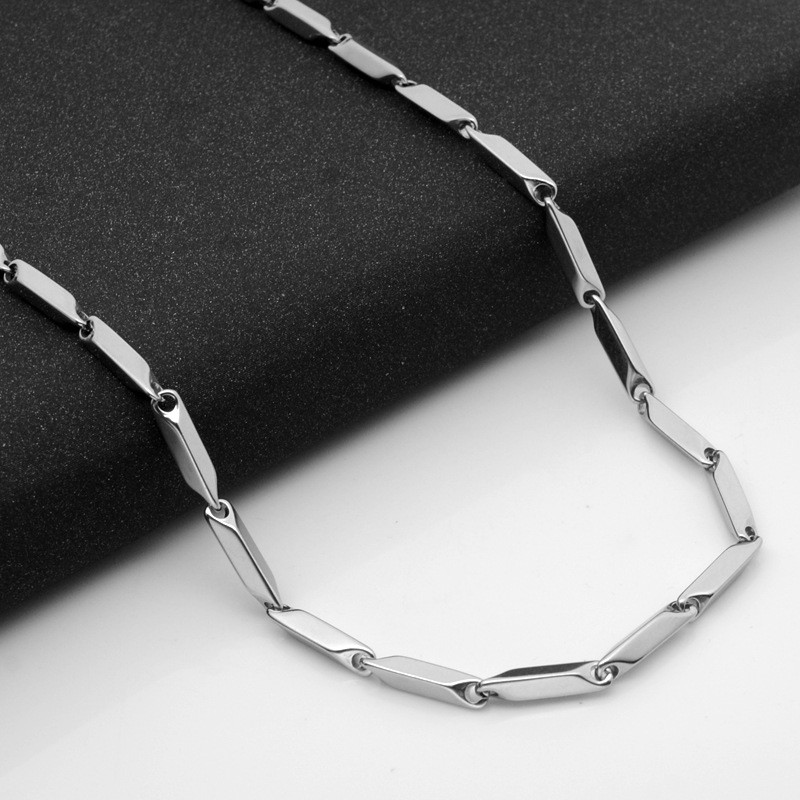 5pcs 3mm Stainless Steel Chain Necklace for Men Jewelry Pendant Accessories