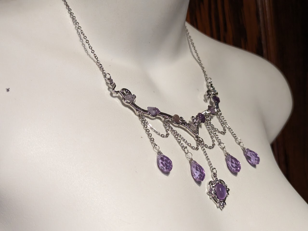 PURPLE & SILVERTONE FAIRYCORE CHOKER 90s y2K retro whimsigoth fairy necklace P6