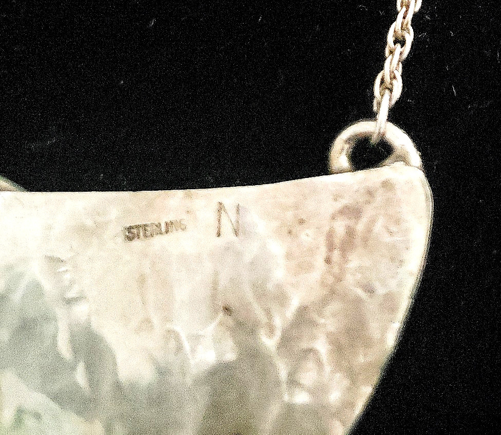 20″ Large Handcrafted Solid Sterling Silver Modernist BOHO Necklace. FLAWLESS!