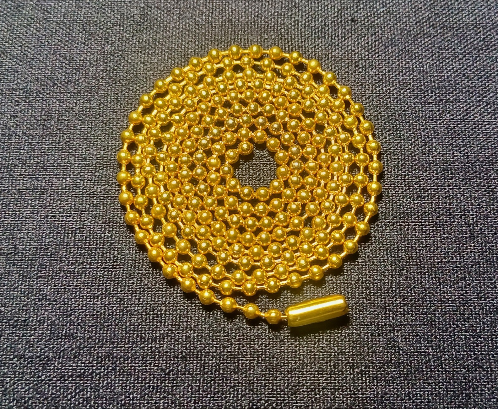Gold Military Type 2.4mm Ball Bead Fashionable Dog Tag Chain Necklace FreeShip