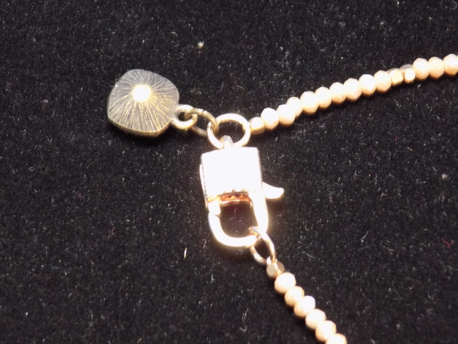 Necklace MADE IN TEXAS 15″ Faux Diamond Pendent w/ Lock Original Tag