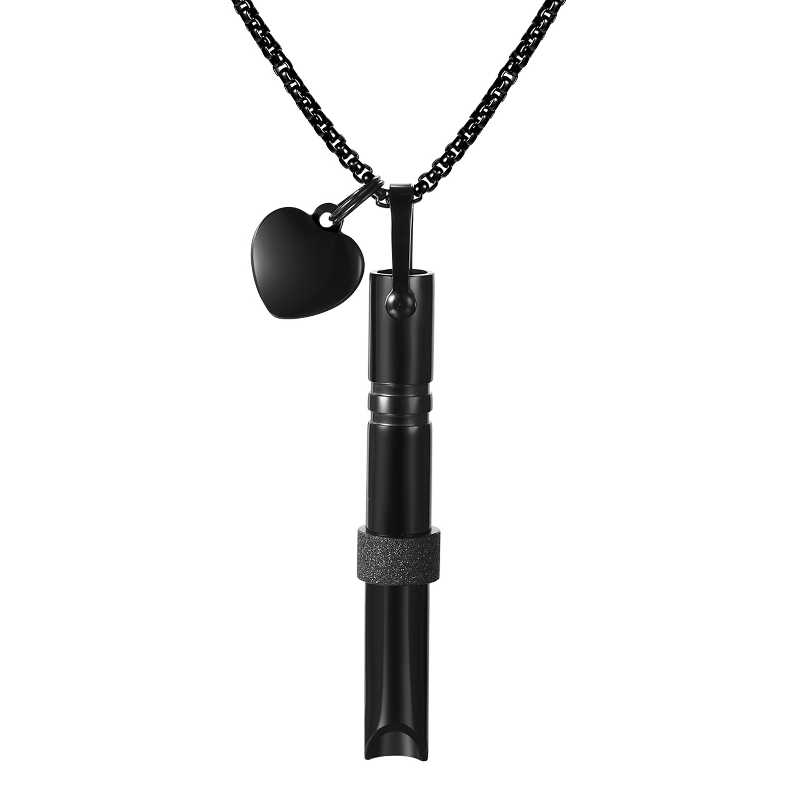 Men Women Anxiety Relief Mindful Breathing Stainless Steel Meditation Necklace