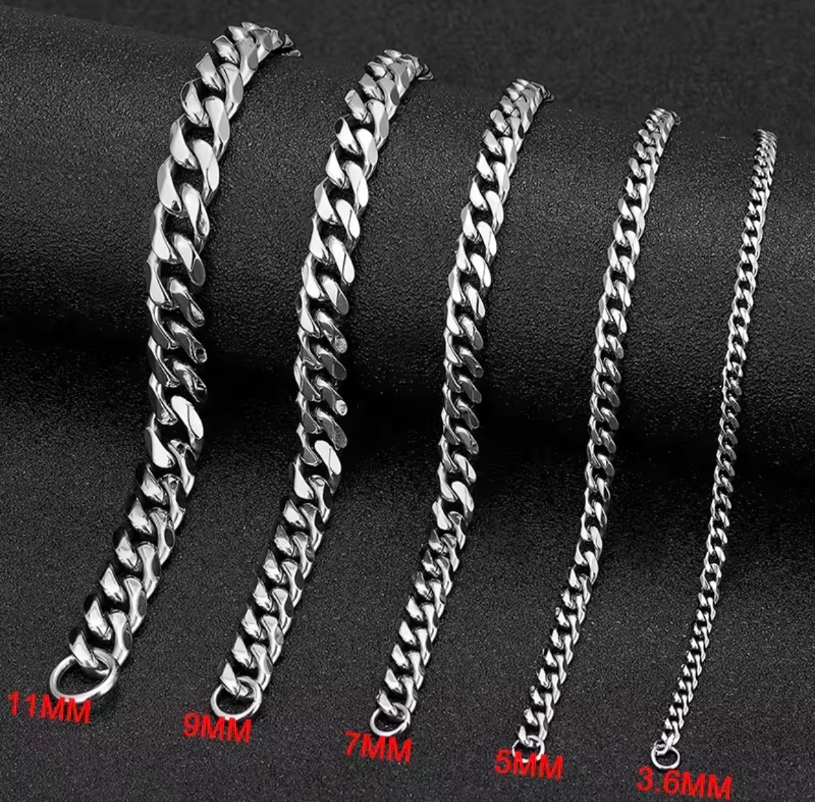 925 Sterling Silver Cuban Link Chain Necklace Various Sizes Men Women Non Ta