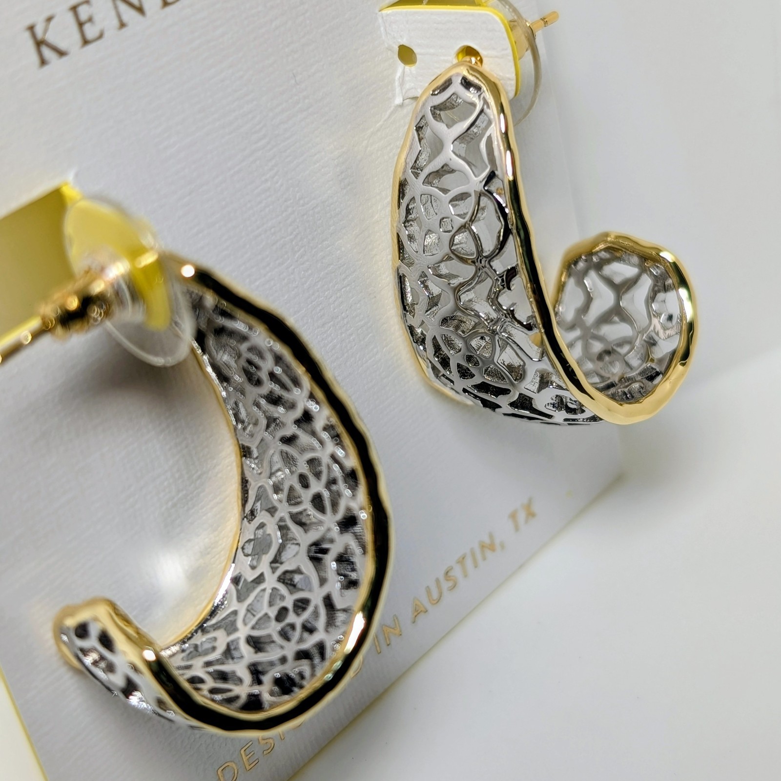 Kendra Scott Janie Gold Hoop with Silver Earrings