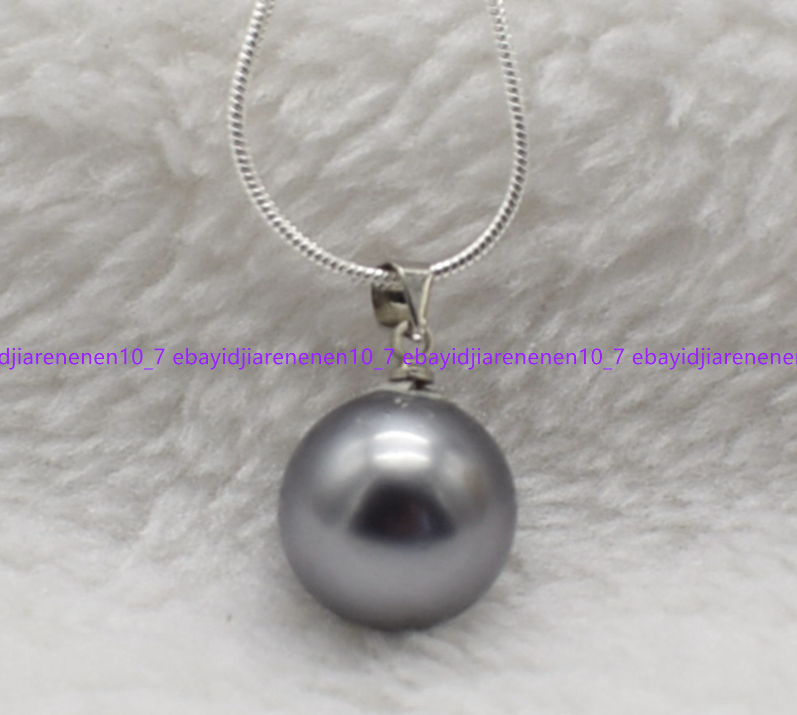 12/14/16mm Multicolor South Sea Shell Pearl Round Beads Pendant Necklace 17 in