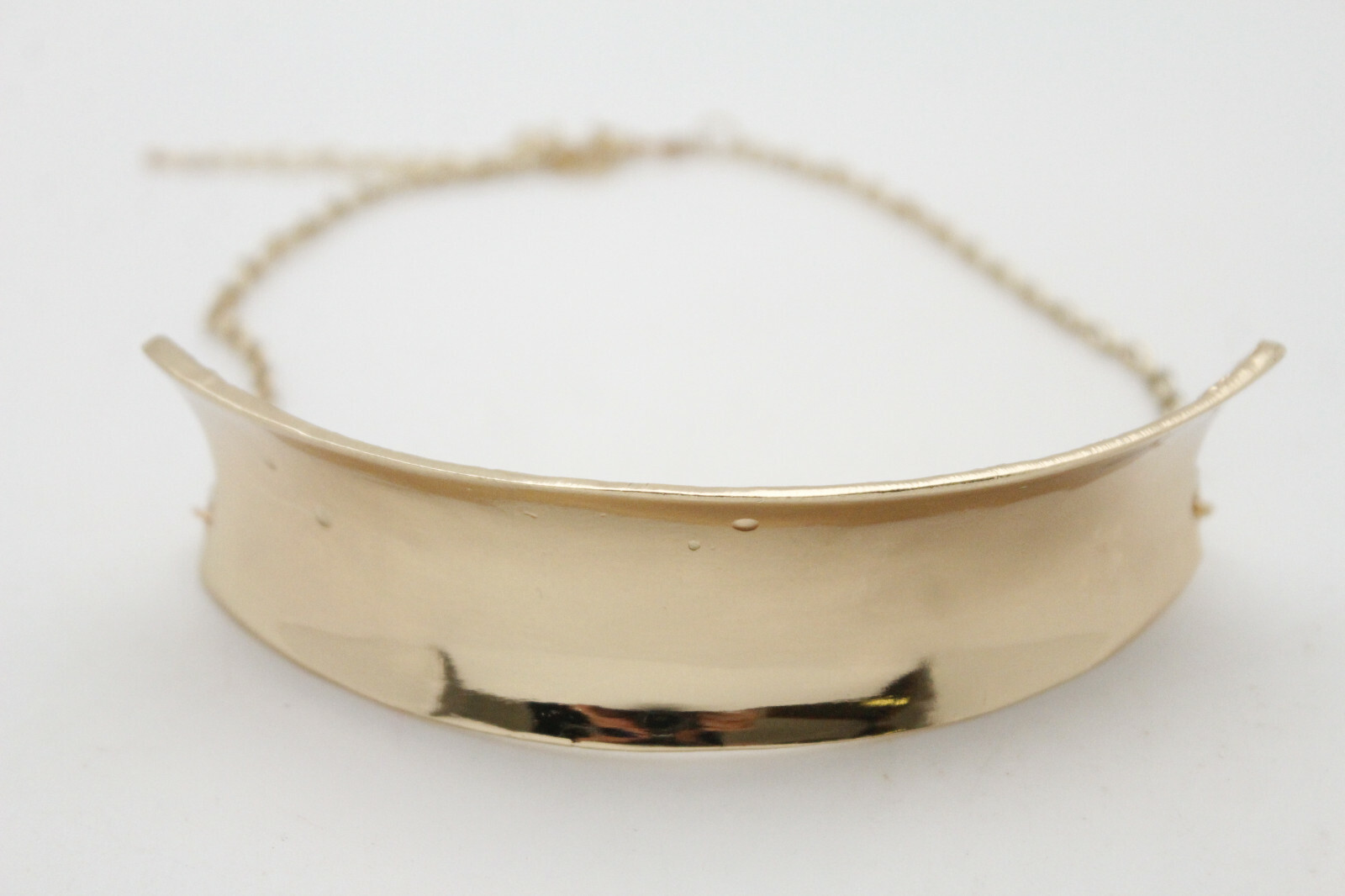 Cocktail Women Fashion Jewelry Gold Metal Plate Short Choker Necklace Party Look
