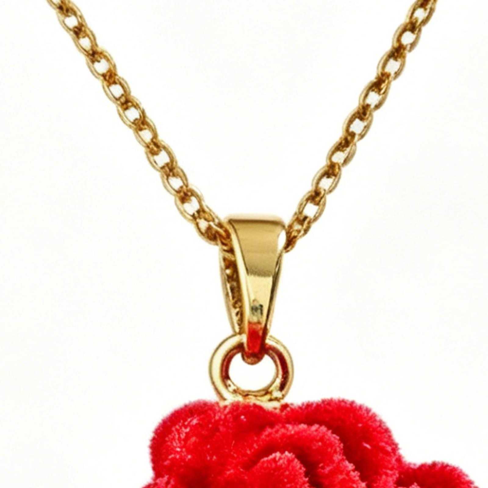 Rose Gold Necklace for Women – Dainty Flower Pendant Necklace, Gold Necklace