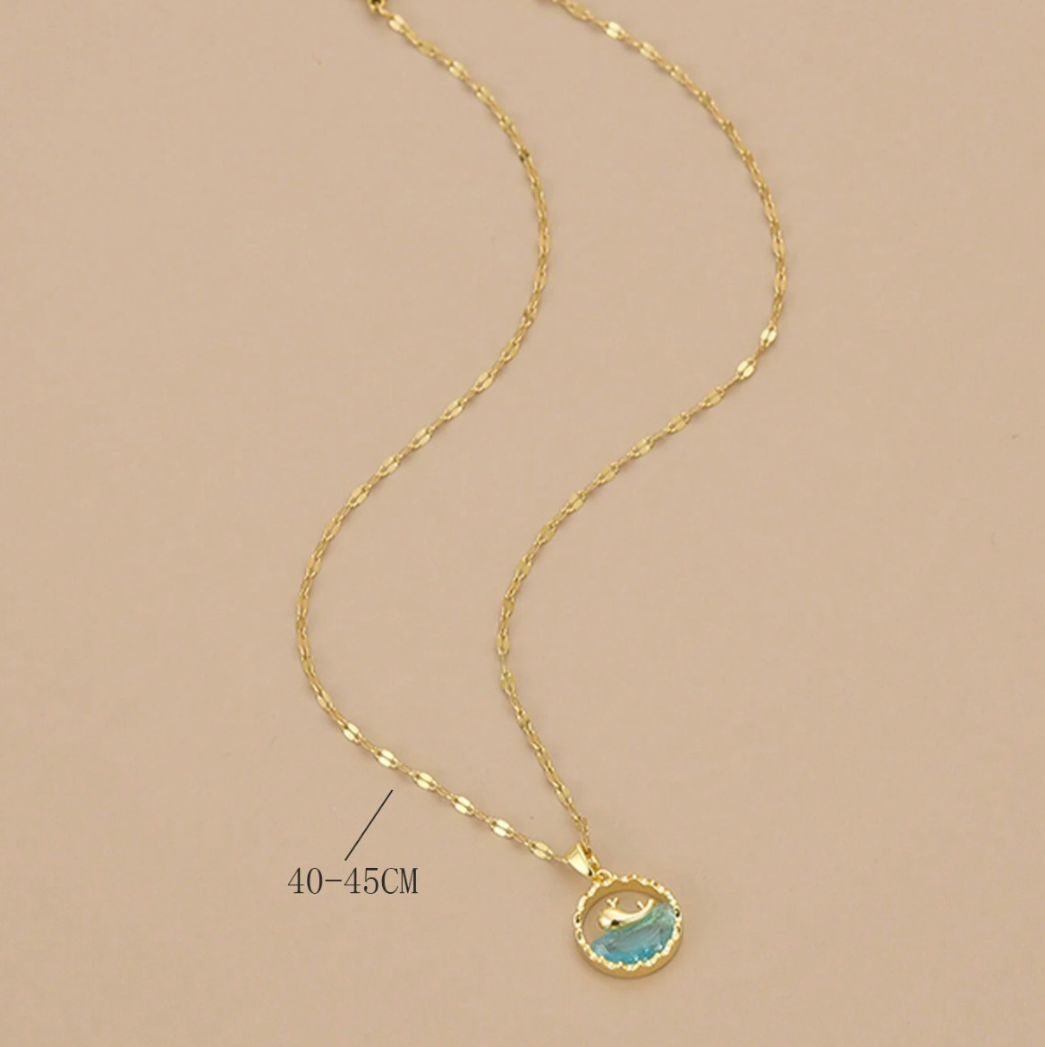 Women’s Necklace Sea Whale Pendant 18K Gold Plated Stainless Steel Chain Jewelry