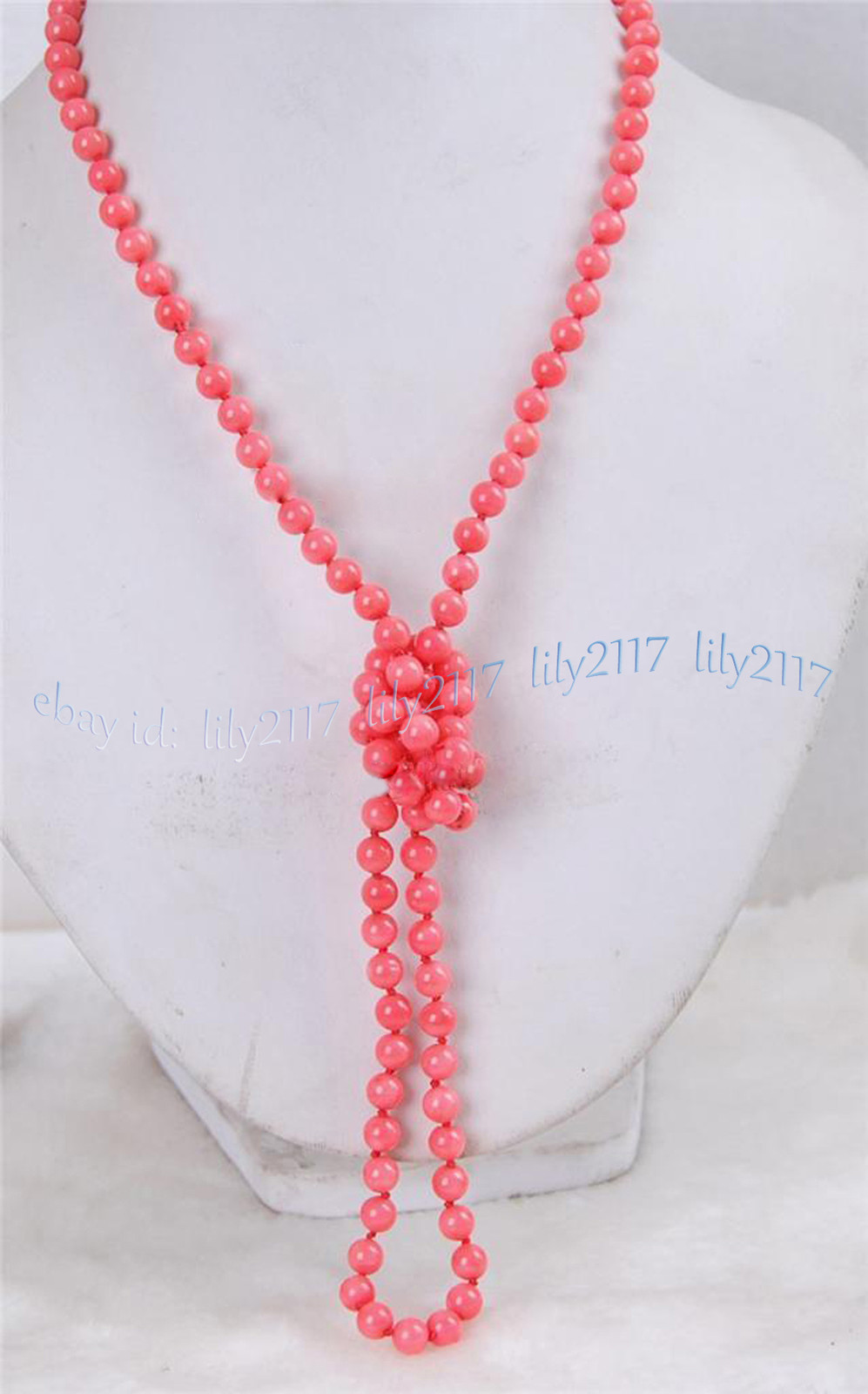 Natural 6-7mm Japan Sea Pink Coral Round Gemstone Beads Necklace 14-100 inch
