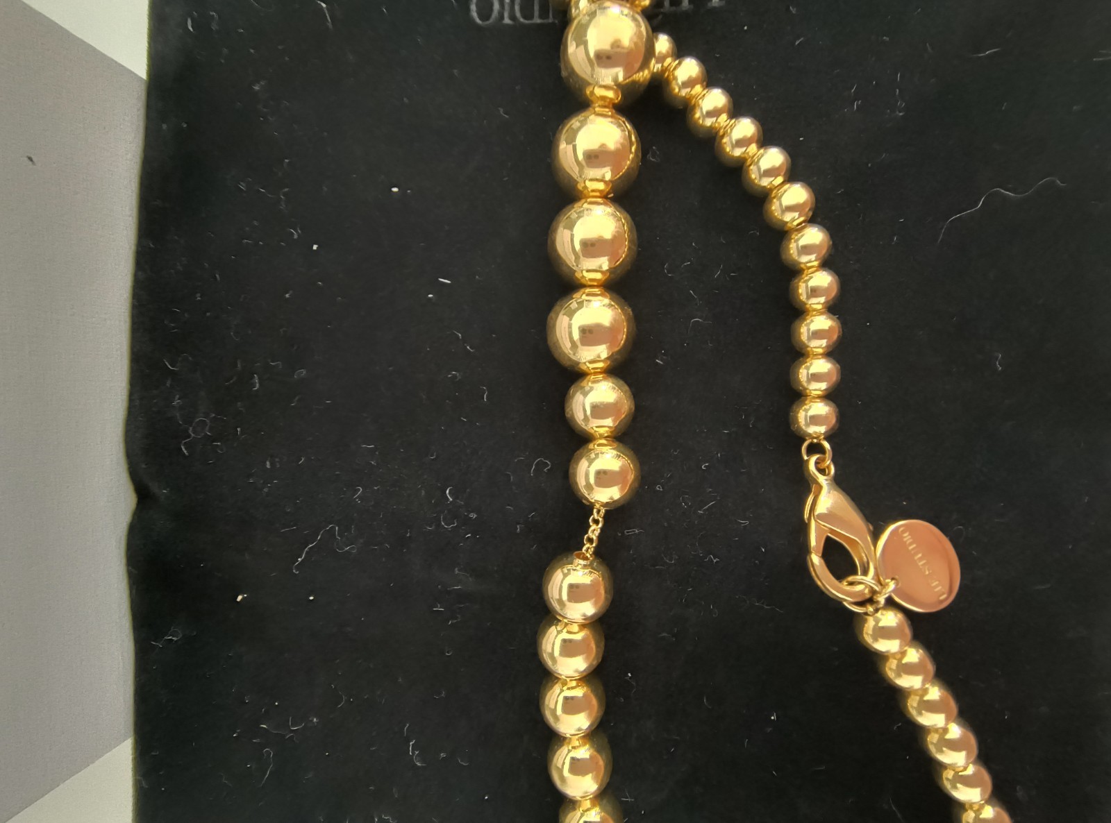NWB Lie Studio Olivia Necklace 18 Carat Golden Plated Brass 25 Inch Necklace