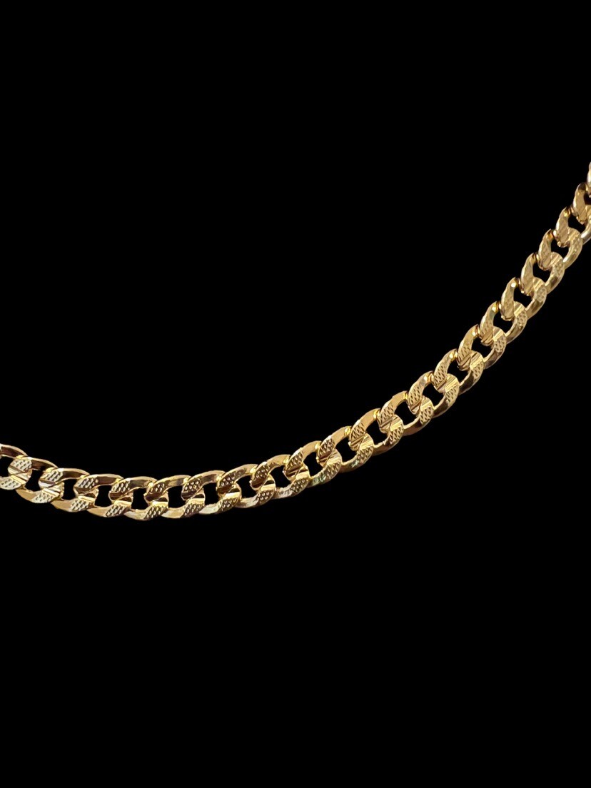 x2 Miami Cuban Link Curb Chain Gold over 316L Stainless Steel 7mm Necklace 24″