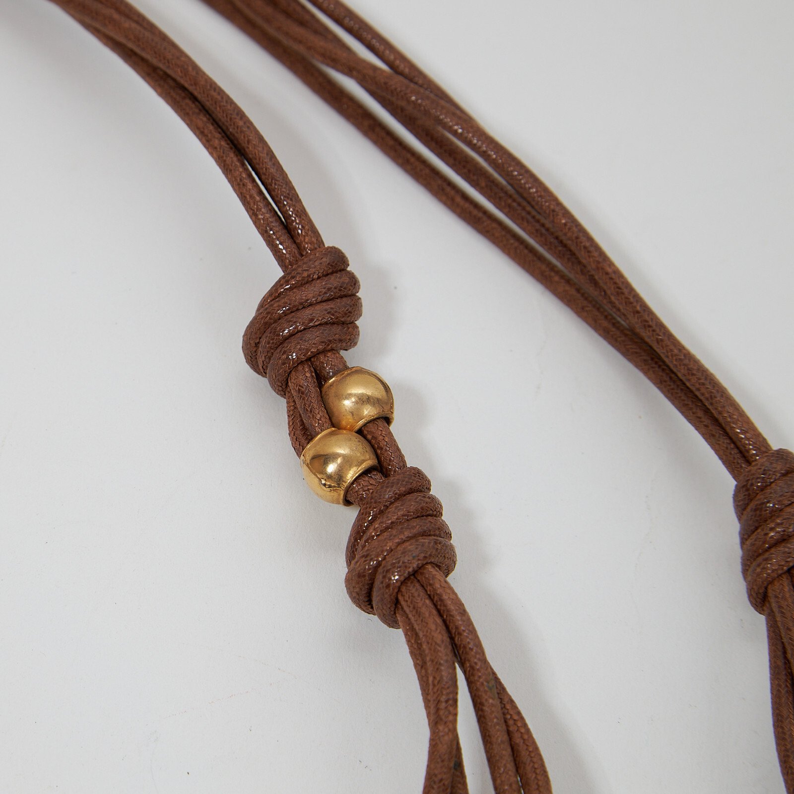 Gold Tone Dragonfly Pendant 4-strand Knotted Cord Necklace Toggle Clasp, 22″ L