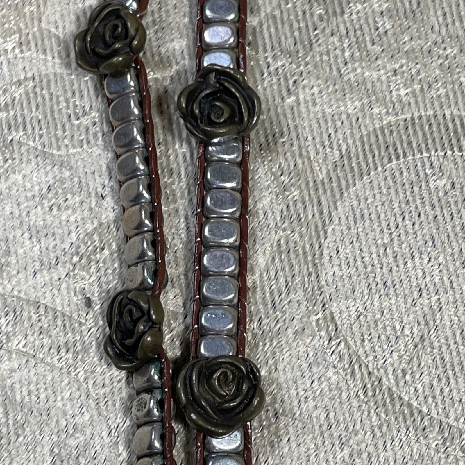 Boho Wrap Bracelet/Long Layering Necklace Combo. Excellent Condition.