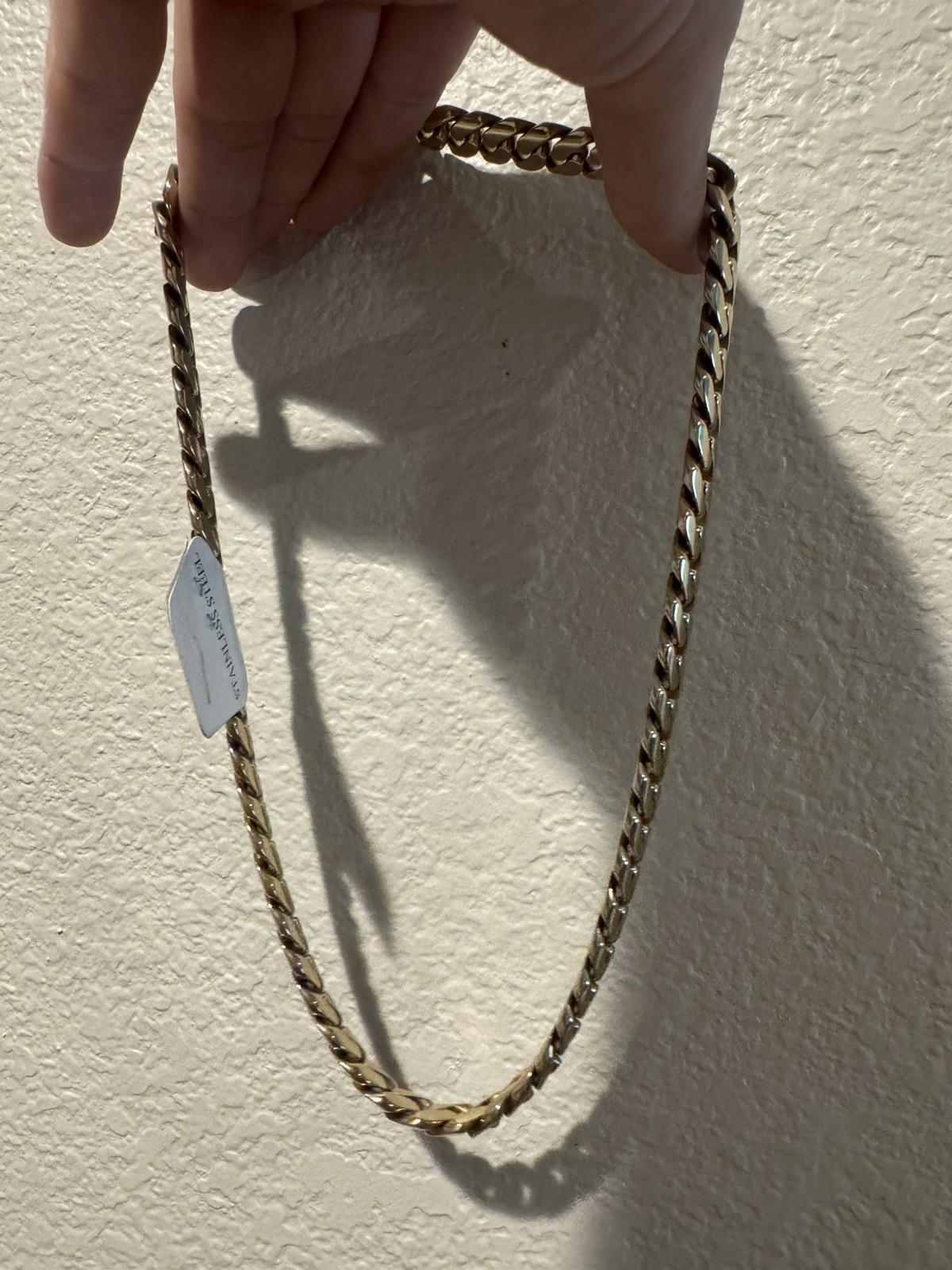 Necklace Stainless Steel Gold Miami Cuban Curb Jewelry Chain 14K Gold Plate