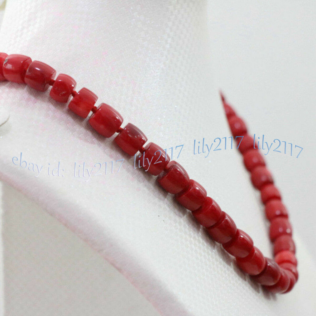 8-10mm Natural Red Coral Irregular Barrel Gemstone Beaded Necklaces 14-48”