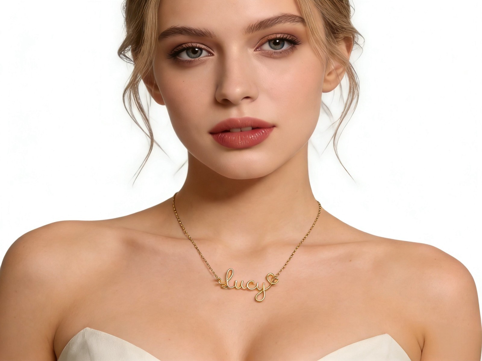 Personalized Name Necklace Gold Plated Stainless Steel Custom Jewelry