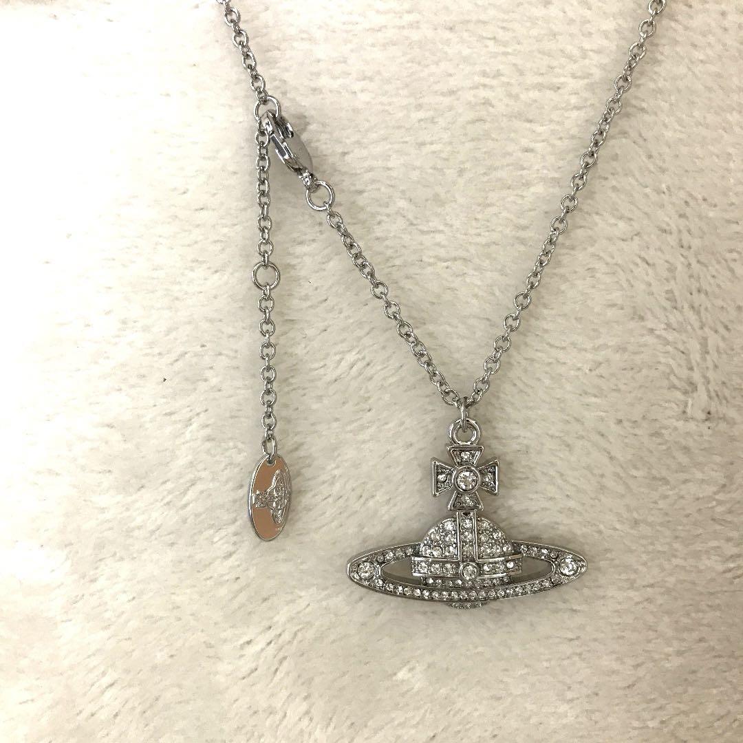 Vivienne Westwood Necklace KIKA ORB RELIEF Silver IN BOX