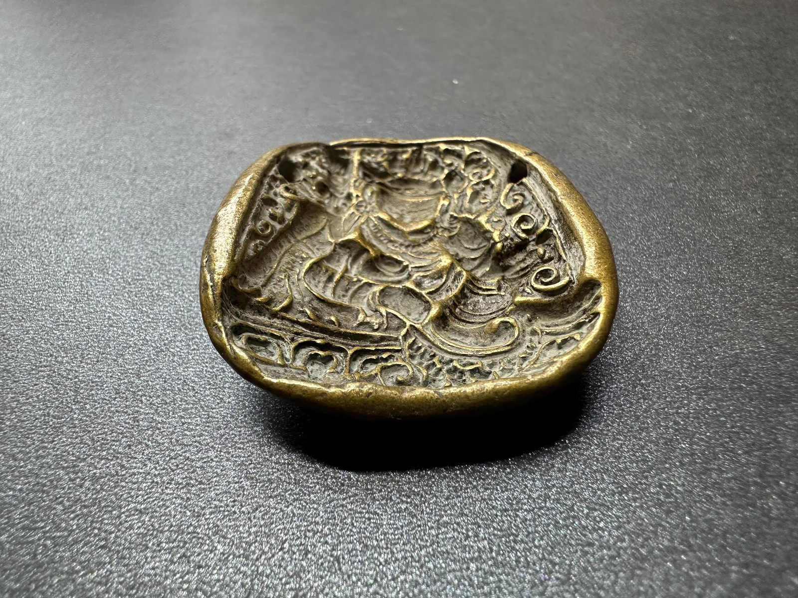 Nepal Tibet Buddhist Brass Guru Padmasambhava Mold Talisman Pendant | Vintage R