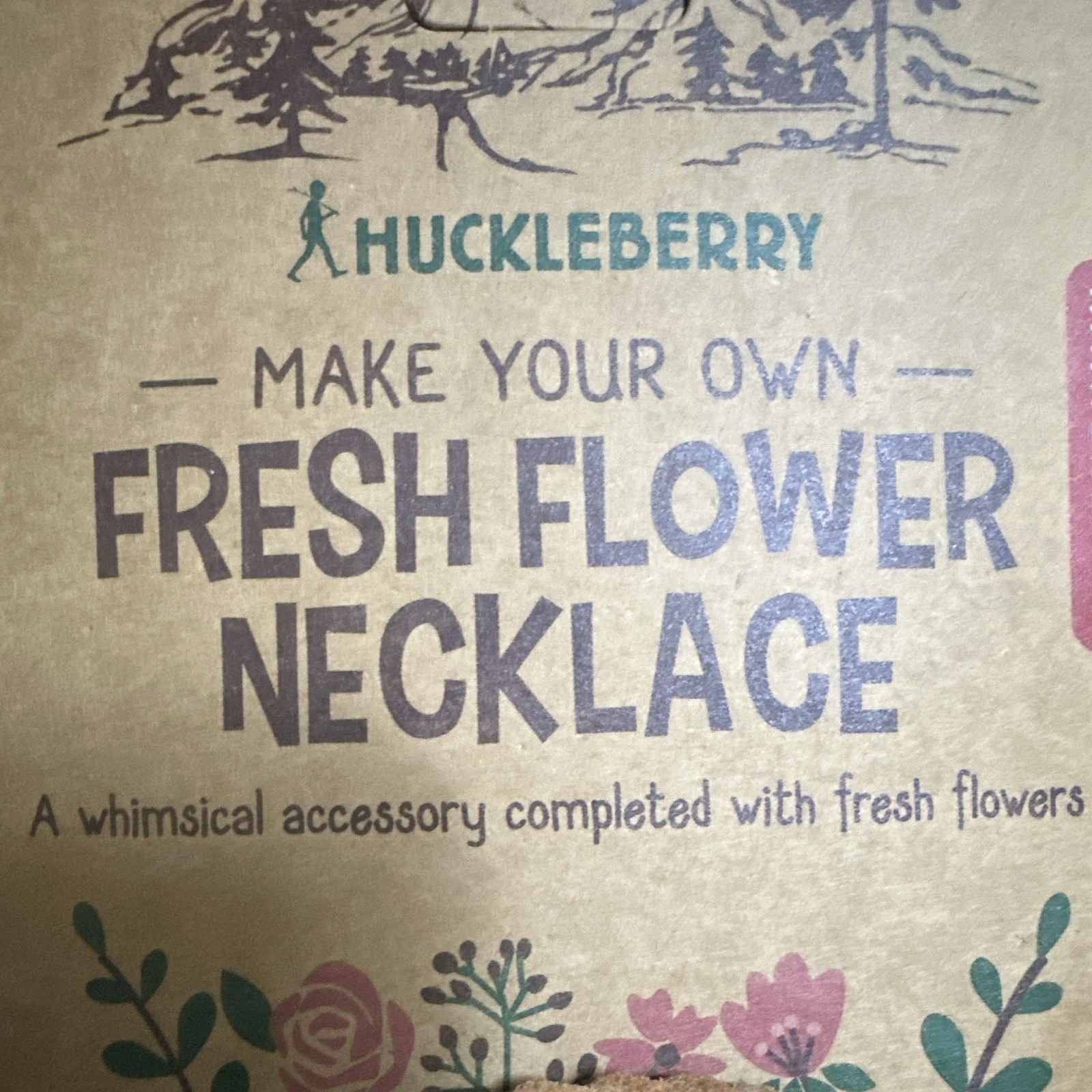 Huckleberry Brown Leather Pendant Necklace Braided Chain Magnetic Clousure
