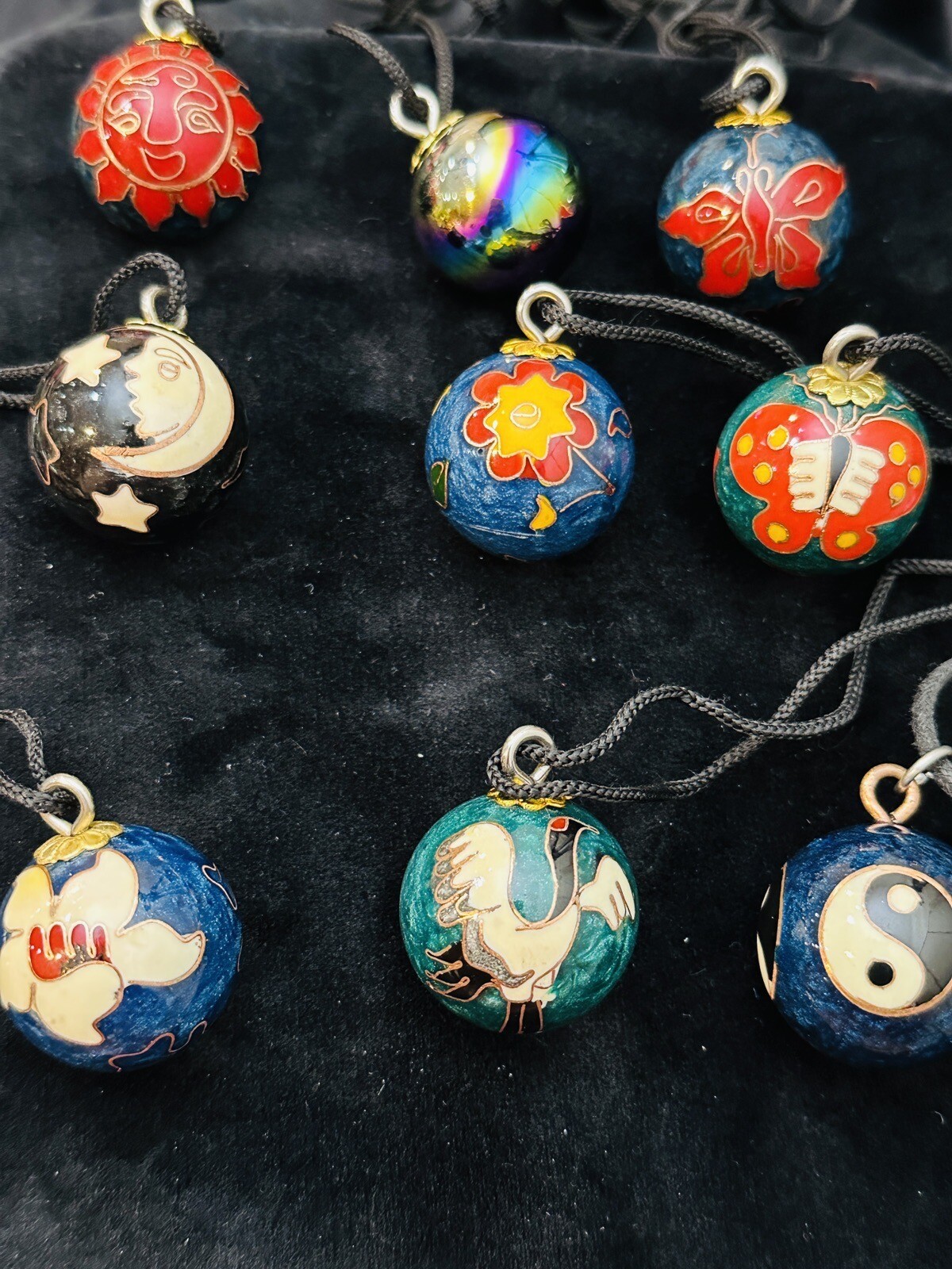 Mindfulness Harmony Ball. Enamel Chime Sphere Pendant with Box.