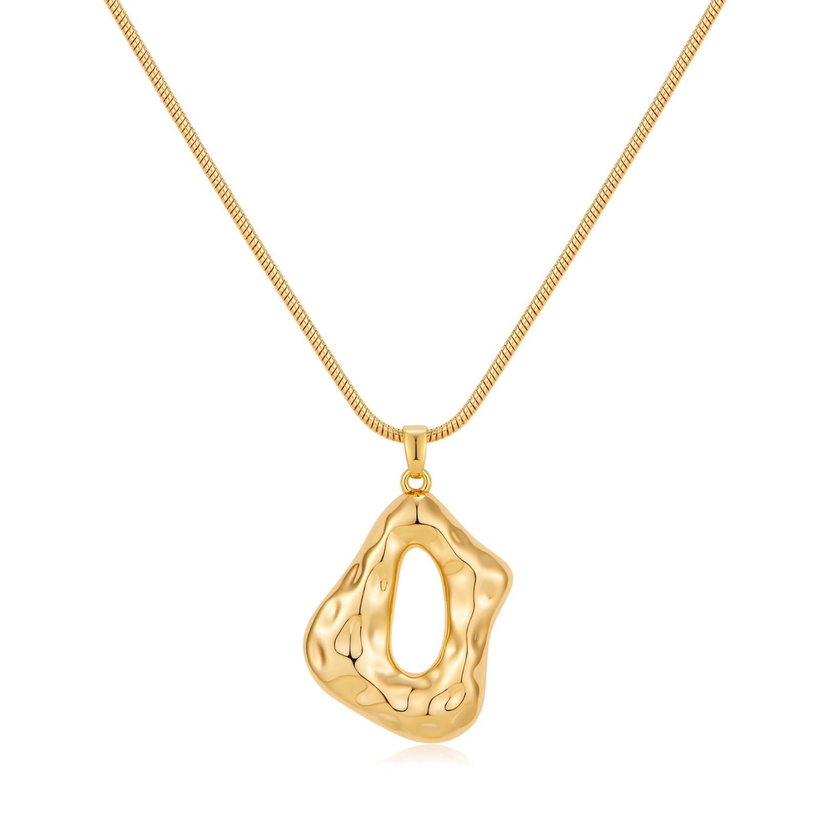 Boho Gold Statement Necklaces for Women – Spiral Swirl Conch Pendant Jewelry, Su