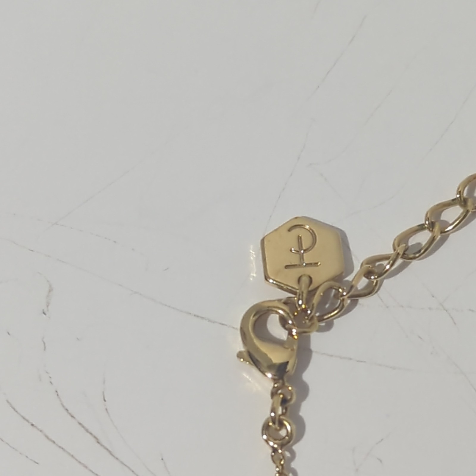 Touchstone Crystal by Swarovski Pave Bar Necklace Gold Tone Adjustable Dainty