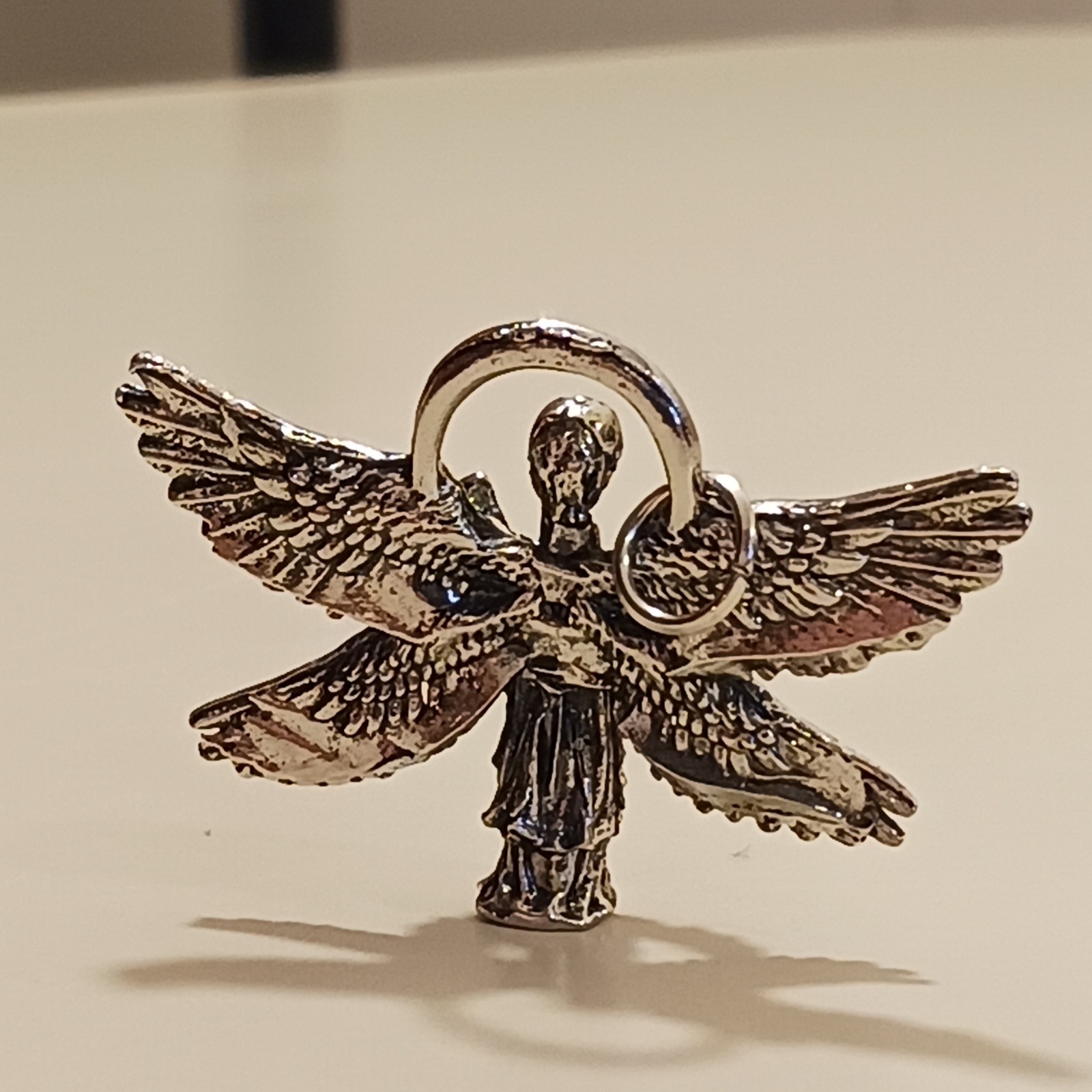 Vintage Praying Angel Pendant Necklace Unisex Adult Traveler Jewelry Gift SS SP