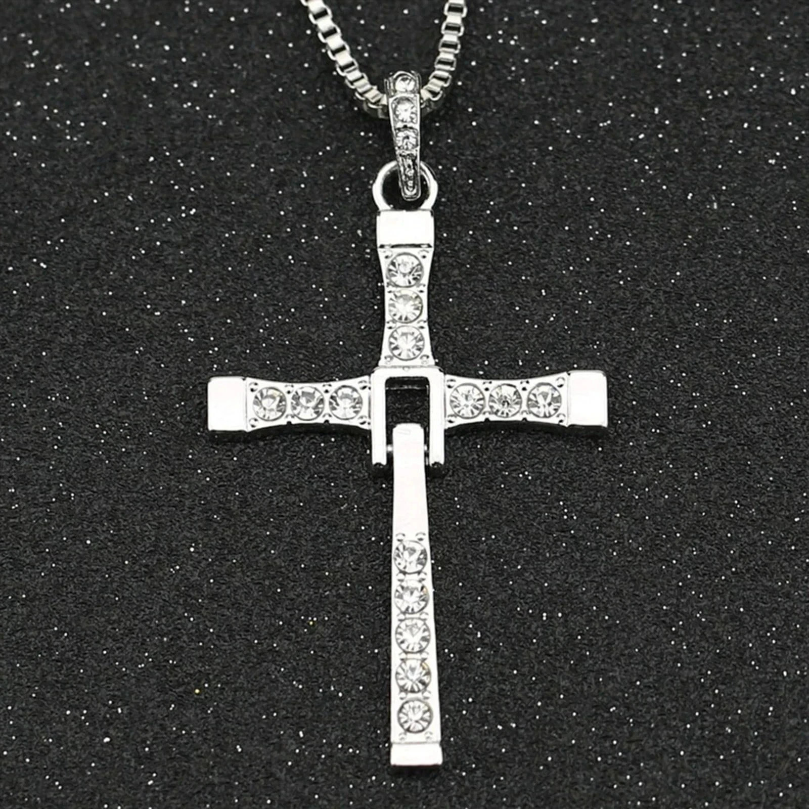 Dominic Toretto Fast and Furious Cross Pendant Necklace Vin Diesel Necklace Men*
