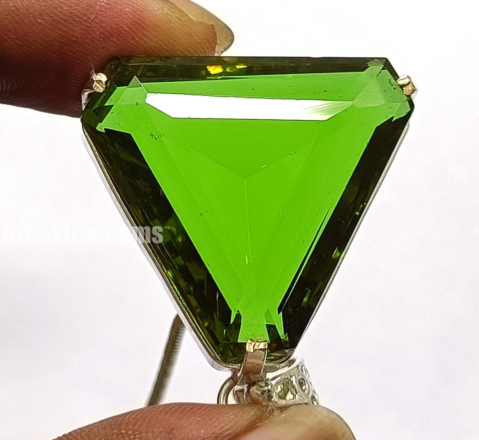 Stunning 45 Ct Color-Change Alexandrite Pendant Fancy Gem 925 Silver Chain 5ASN