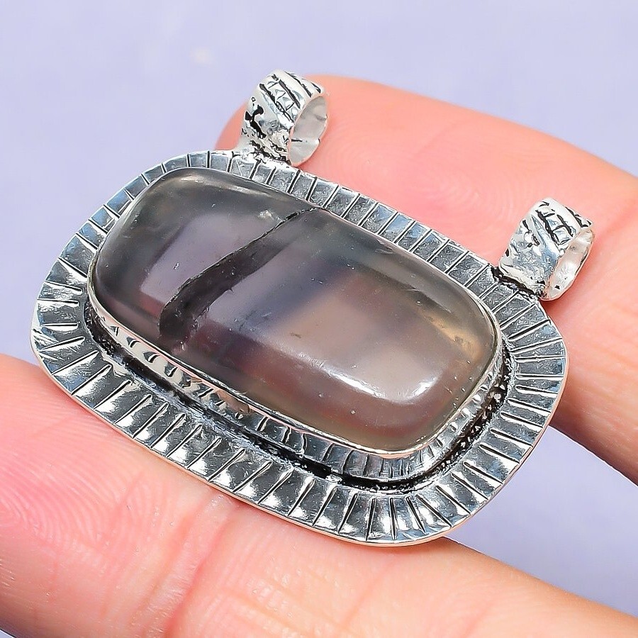 Women’s Day Sale Fluorite Jewelry Silver Gift For Mum Natural Pendant 1.22″