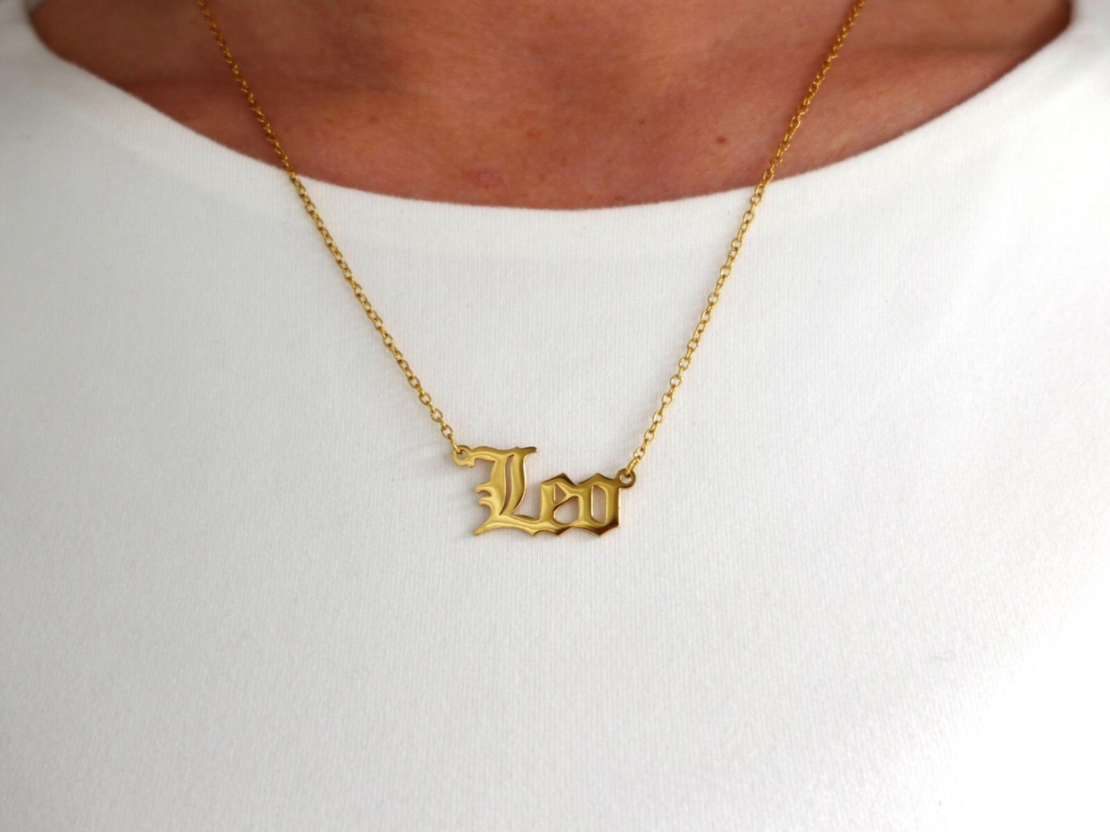 BEST SELLER HOROSCOPE TIKTOK JEWELLERY: Star Sign Retro 18K Gold Zodiac Necklace