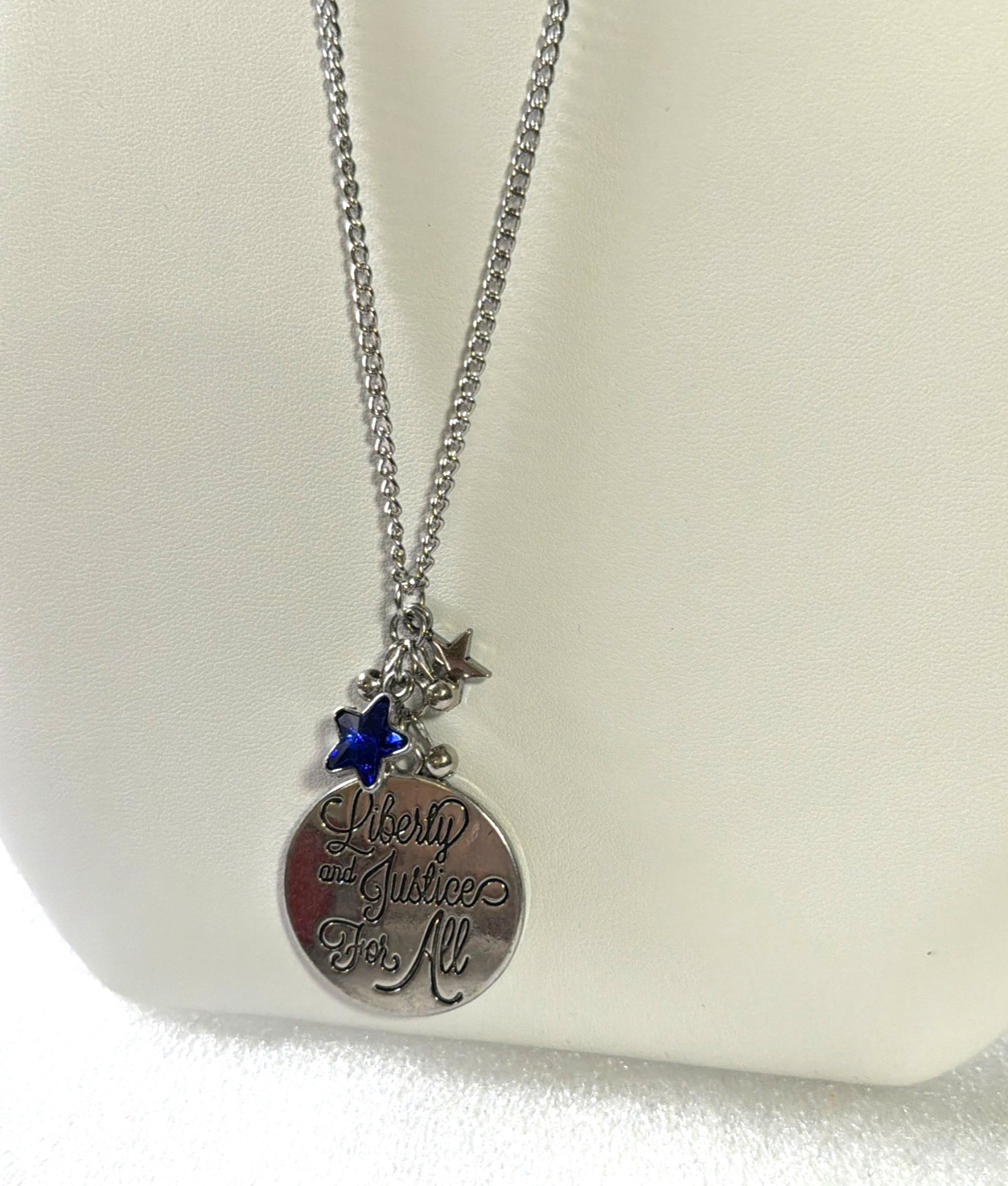 Paparazzi: Liberty and Justice For All – Extra Long Necklace Blue & Earrings Set