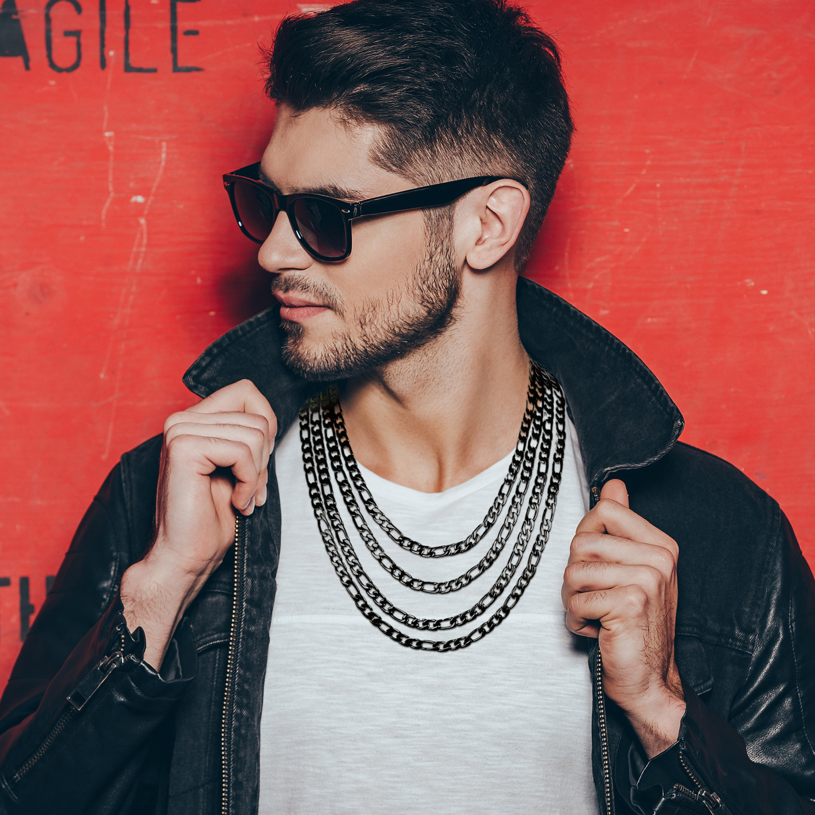 Stainless Steel Black Cuban Curb Chain 16″-24″ Men Choker Necklace 4/5/6.5/7.5mm