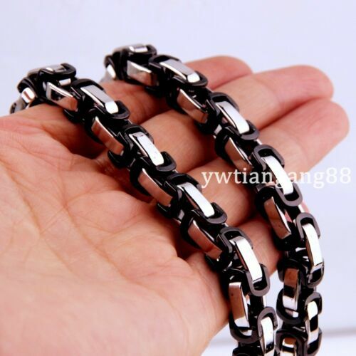 5MM Mens Boys Chain Stainless Steel Byzantine Box Link Necklace 18-36inch Gift