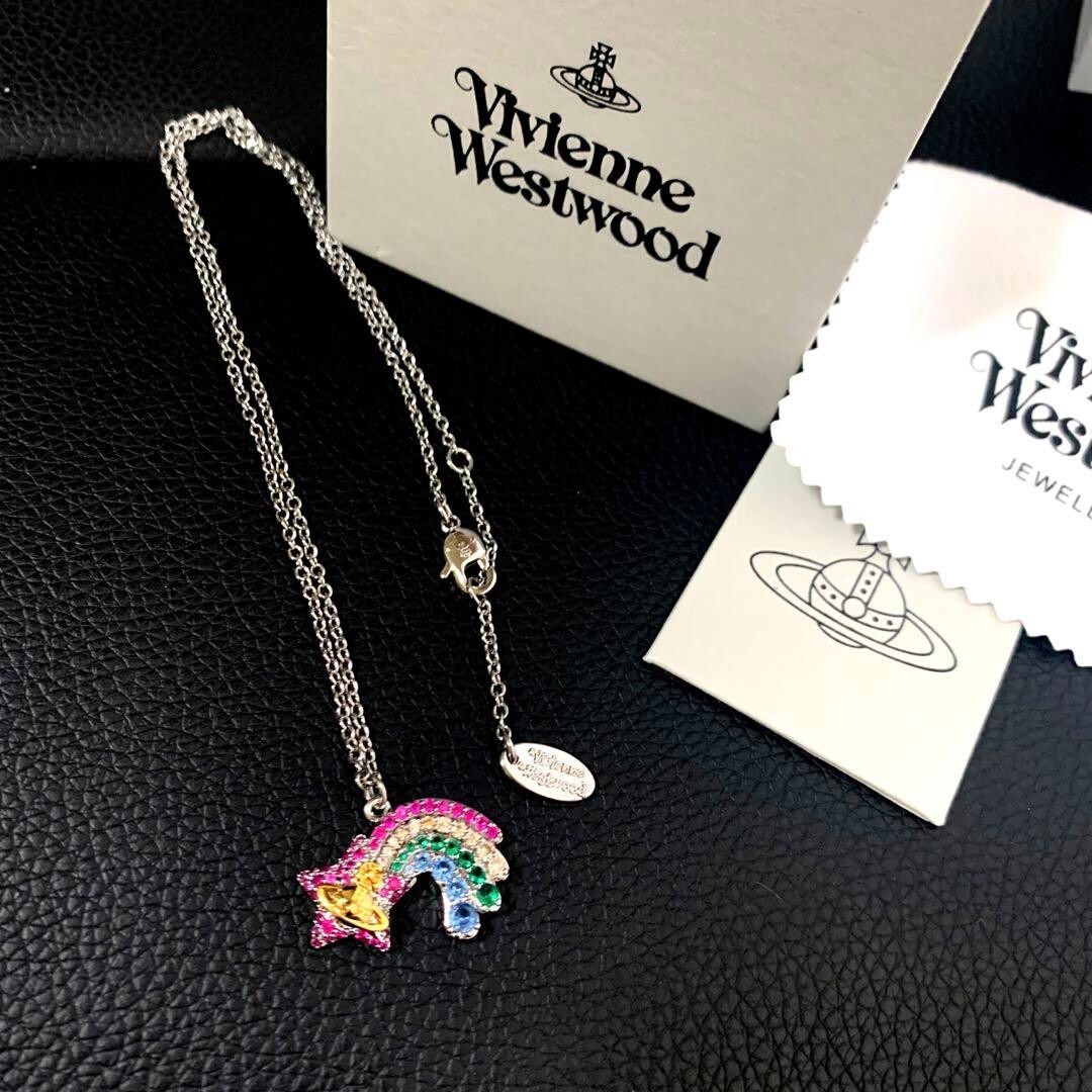 Vivienne Westwood MAN JUDY Necklace Pendant 42-46cm Silver with drawstring
