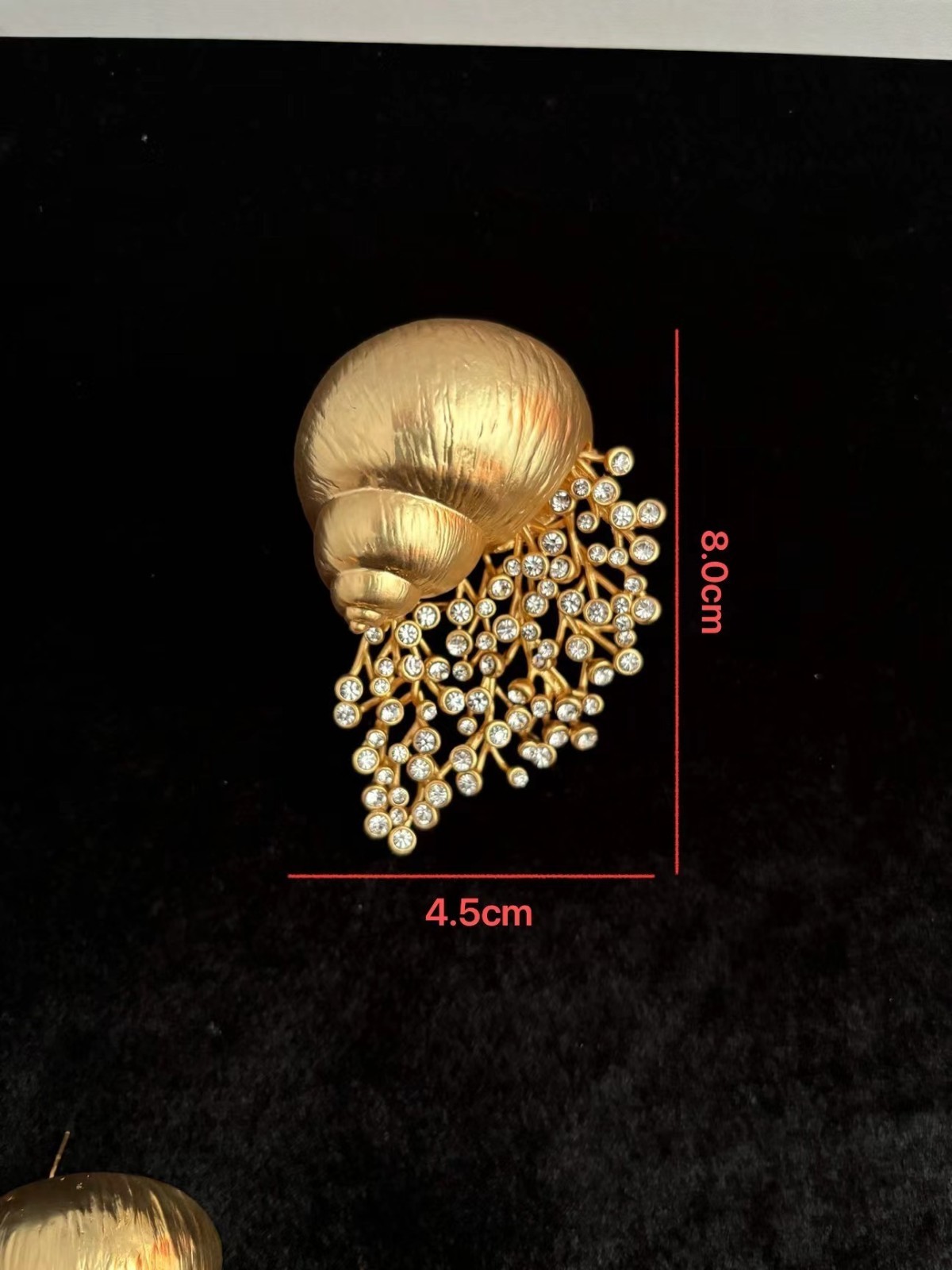 🎁NEW Schiaparelli Women Conch Rhinestone 18K Gold Necklace Lover Gift