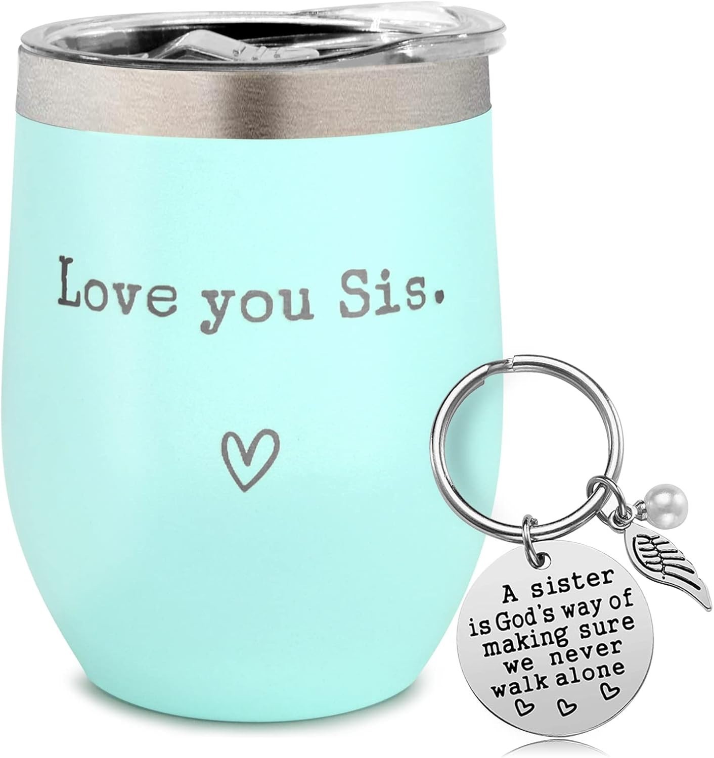 Spill-Proof 12oz Stainless Steel Coffee Tumbler for Besties – Mint Edition