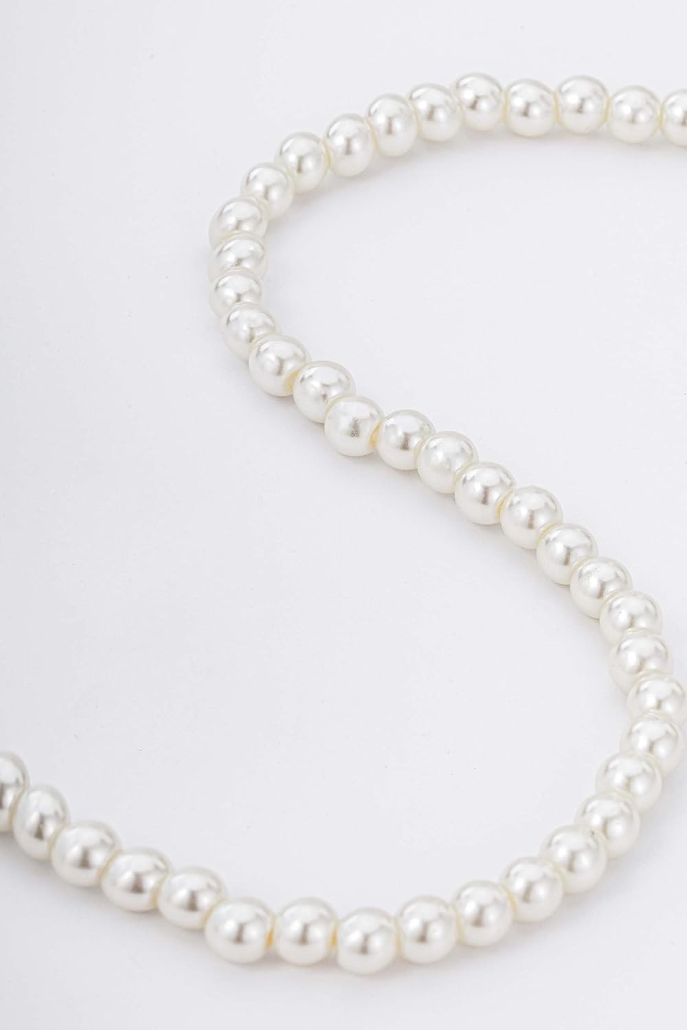 Classic Round Pearl Necklace with Adjustable 1.6-Inch Chain – Bridal Beauty