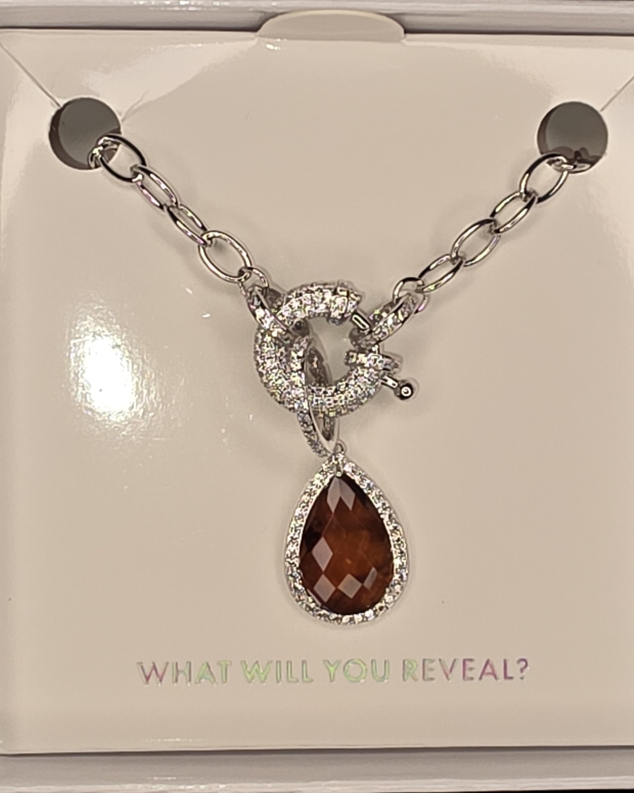 Mental Health Awareness Necklace, NK60253, A Beacon Of Hope-Rhodium