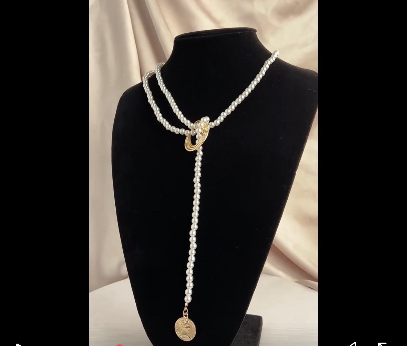 Pearl Fashion Pendant Necklace, Elegantly Beaded & Long Collar Chain Accessories
