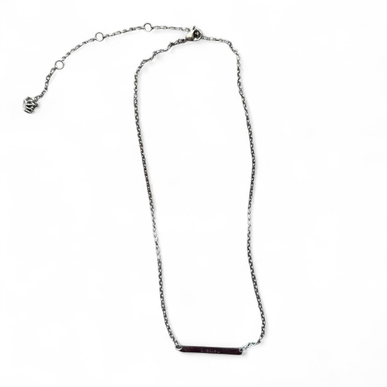 Silver Engraved ‘Blessed’ Bar Necklace with Adjustable Chain