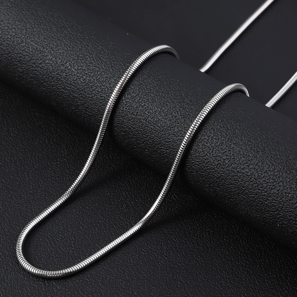 10pcs Lot 2.4mm 18-24inch Stainless Steel Round Snake Chain Necklaces Hip Hop