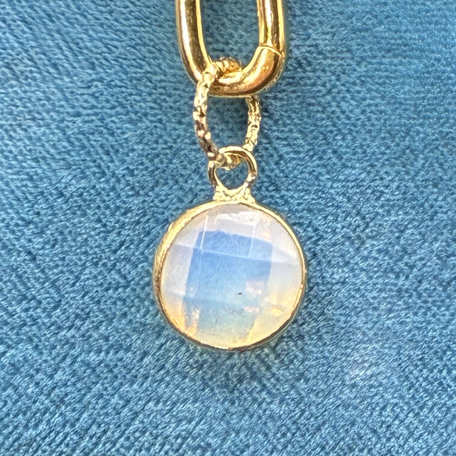 Sparkling 14k Gold Filled Heart Chain with Alluring GF Opalite Pendant Necklace
