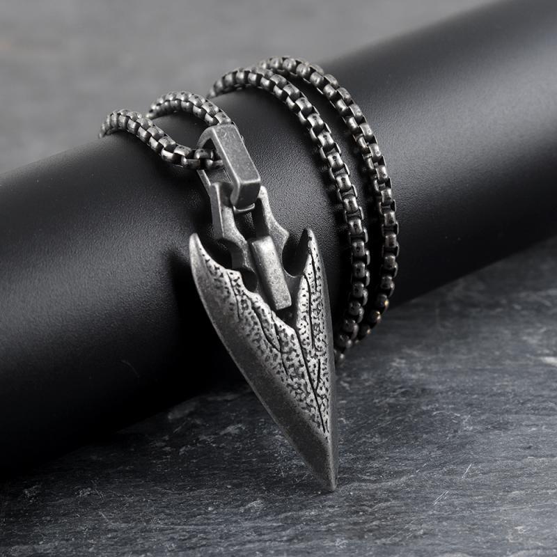 Men’s Fashion Jewelry Silver Celtic Viking Spear Head Pendant Necklace 101