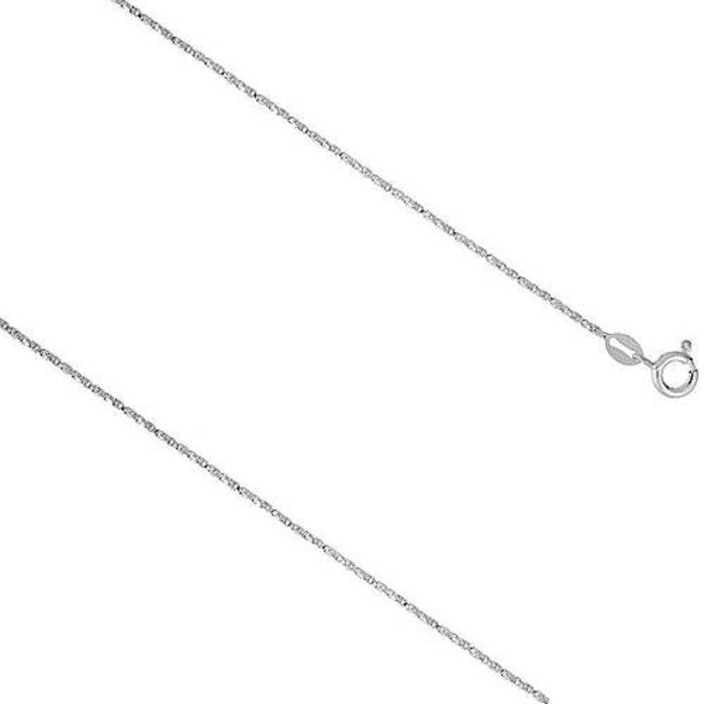 Sterling Silver 1 mm Twisted Box Chain Necklace or Bracelet, Made in Italy
