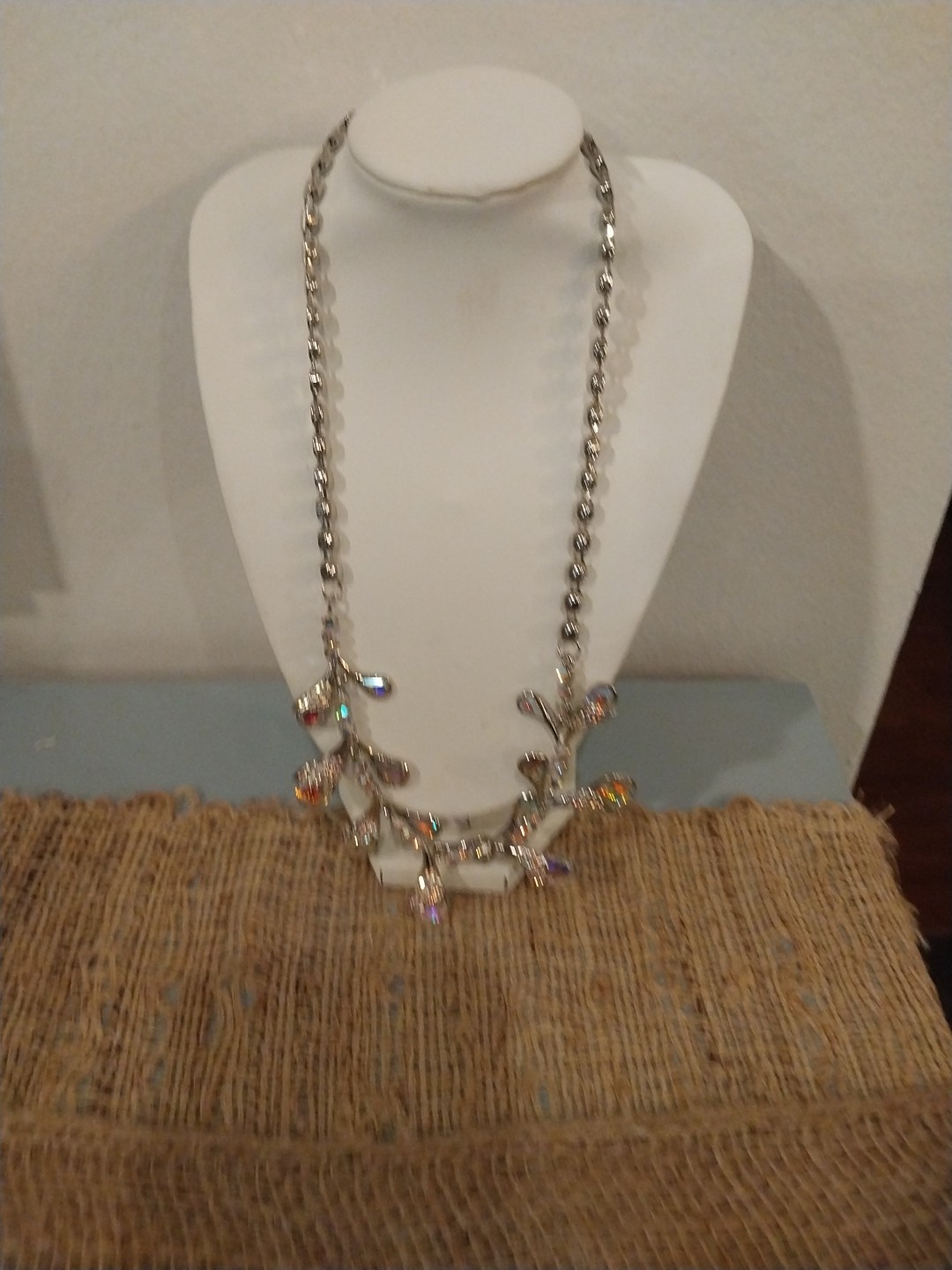 GORGAURORA BOREALIS Color Glass, Multi Color Austrian Crystal Necklace (20-22″)