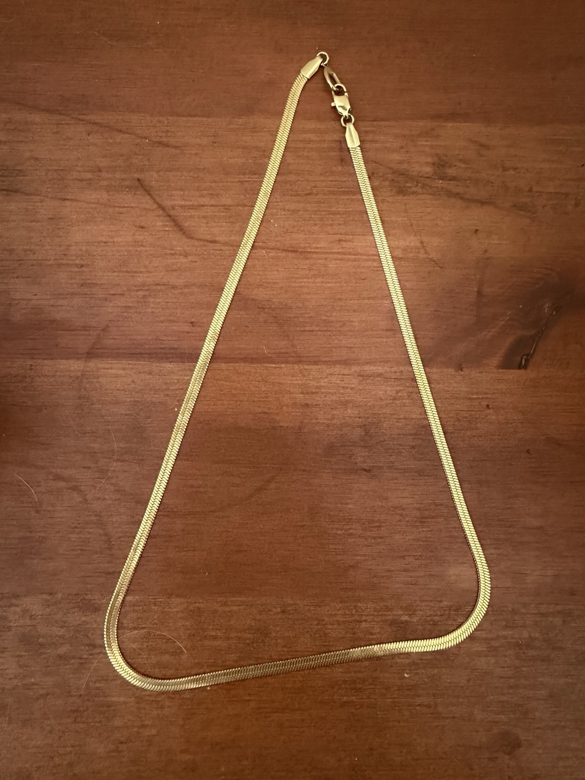 Ana Luisa Gold Plated Ina Necklace Herringbone Chain 16″