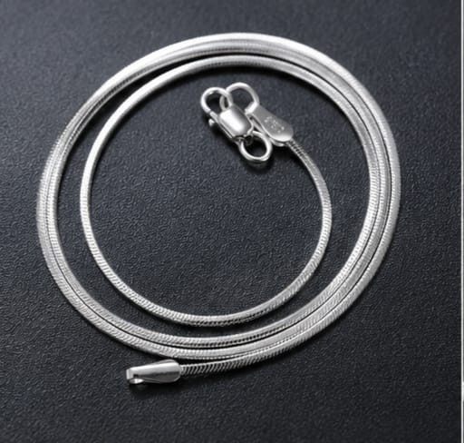 925 Sterling Silver Snake Chain Necklace 18″ 1.5mm Italian Style Gift