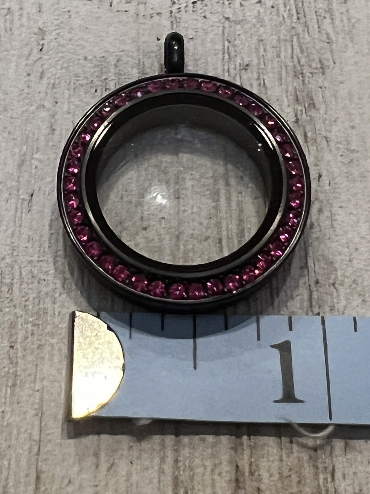 Origami Owl Black Medium Twist Living Locket with Crystals NEW Retired