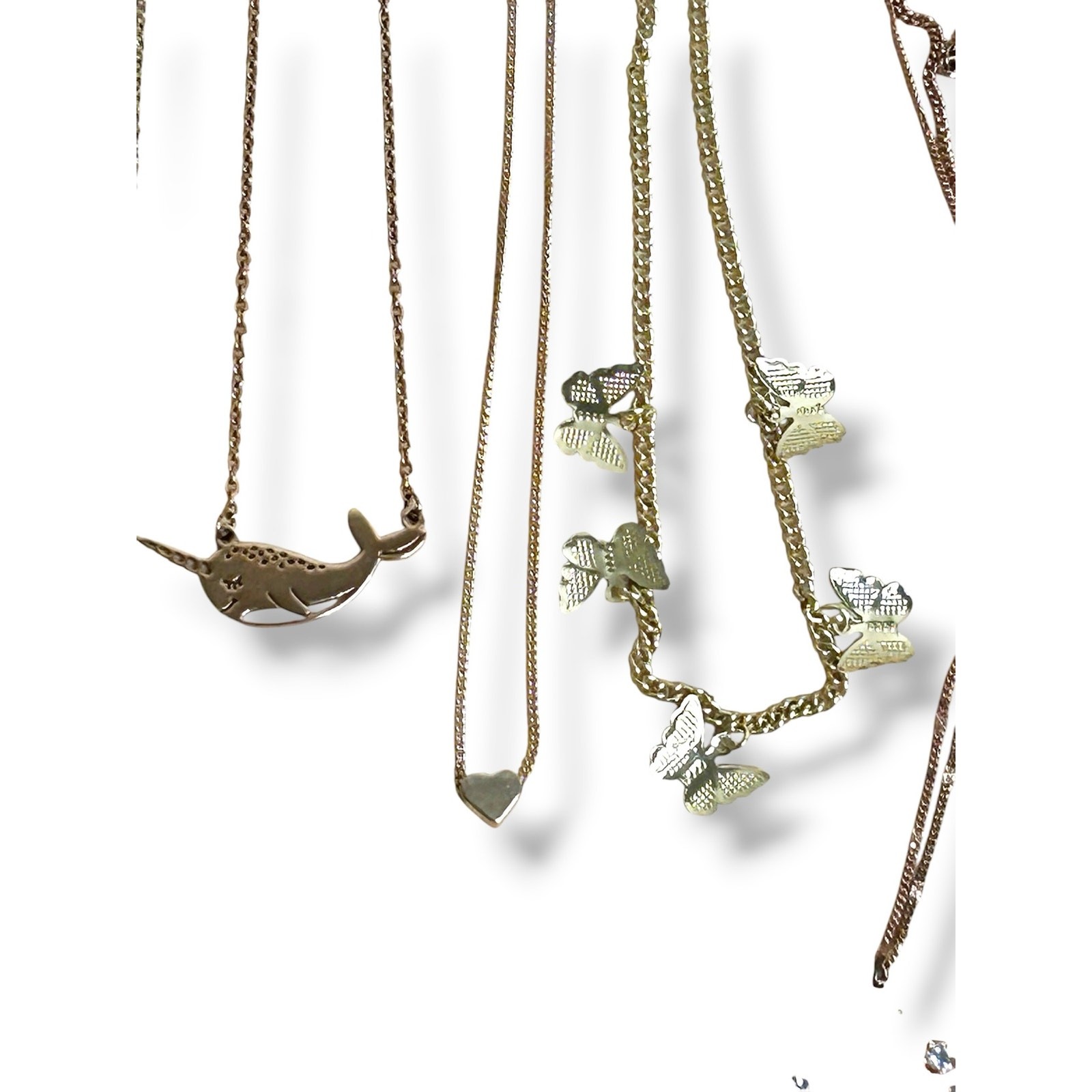 Gold Tones Necklaces Mixed Lot Feminine Fun Various Tones and Lengths Fun Mix